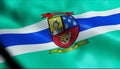 3D Waving Venezuela City Flag of Maracay Closeup View Royalty Free Stock Photo