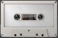 White blank audio cassette with sticker and label