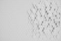 3D illustration white geometric hexagonal abstract background. Surface hexagon pattern, hexagonal honeycomb.