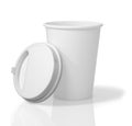3D Illustration Of White Paper Cup