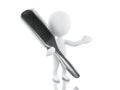 3d White people hairdresser with Hairbrush