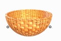 3D Illustration: Wicker Basket. White Background - Three Dimensional