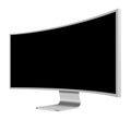 3D illustration Wide Screen Computer Mornitor with blank screen Royalty Free Stock Photo
