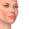 3d illustration of a woman beauty portrait