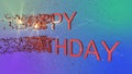 Word Happy Birthday explode With Optical Flares Royalty Free Stock Photo