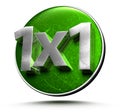 1x1 3d. Royalty Free Stock Photo