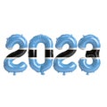 3d illustration of 2023 year balloons with Botswana flag isolated on white background Royalty Free Stock Photo
