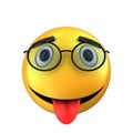 3d yellow emoticon smile Royalty Free Stock Photo