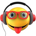 3d yellow emoticon smile Royalty Free Stock Photo