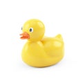 3d illustration of a yellow plastic duck Royalty Free Stock Photo