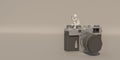 3d illustrator, 3d rendering of the Photographer and camera