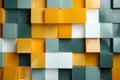 Abstract 3d ilustration of geometric shapes. Colorful cubes background Royalty Free Stock Photo