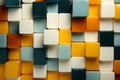 Abstract 3d ilustration of geometric shapes. Colorful cubes background Royalty Free Stock Photo