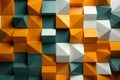 Abstract 3d ilustration of geometric shapes. Colorful cubes background Royalty Free Stock Photo