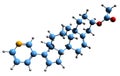 3D image of Abiraterone acetate skeletal formula
