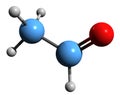 3D image of Acetaldehyde skeletal formula