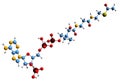 3D image of Acetyl-CoA skeletal formula