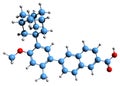 3D image of adapalene skeletal formula