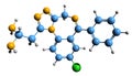 3D image of Adinazolam skeletal formula