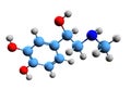 3D image of adrenalin skeletal formula