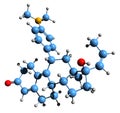 3D image of Aglepristone skeletal formula