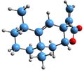 3D image of alantolactone skeletal formula