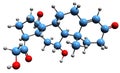 3D image of aldosterone skeletal formula