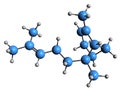 3D image of alpha-bergamotene skeletal formula