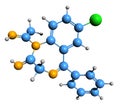 3D image of Alprazolam skeletal formula