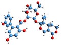 3D image of Amarogentin skeletal formula