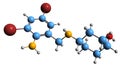 3D image of Ambroxol skeletal formula