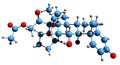 3D image of Amcinonide skeletal formula