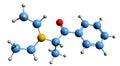 3D image of Amfepramone skeletal formula