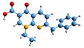 3D image of Amfonelic acid skeletal formula