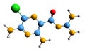 3D image of Amiloride skeletal formula