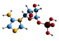 3D image of 5-Aminoimidazole ribotide skeletal formula