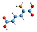 3D image of 2-Aminomuconic acid skeletal formula