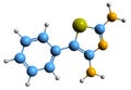 3D image of Amiphenazole skeletal formula