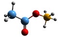 3D image of ammonium acetate skeletal formula