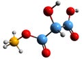 3D image of Ammonium malate skeletal formula