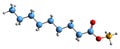 3D image of Ammonium nonanoate skeletal formula