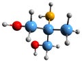 3D image of AMPd buffer skeletal formula