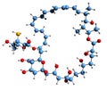 3D image of Amphotericin B skeletal formula