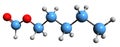 3D image of Amyl formate skeletal formula Royalty Free Stock Photo