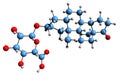 3D image of Androsterone glucuronide skeletal formula Royalty Free Stock Photo