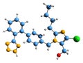 3D image of Angiotensin II skeletal formula