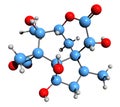 3D image of Anisatin skeletal formula