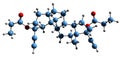 3D image of Anordrin skeletal formula