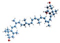 3D image of antheraxanthin skeletal formula