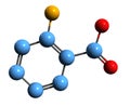 3D image of Anthranilic acid skeletal formula